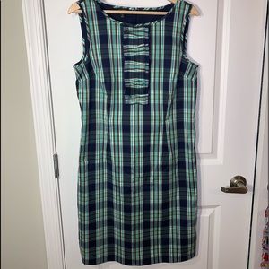 New blue and green plaid Talbots dress
